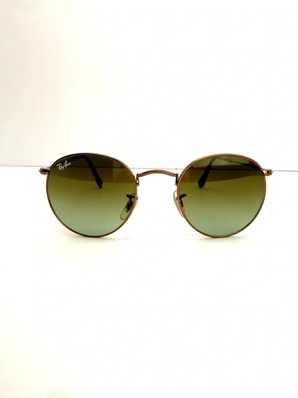 Ray-Ban 3447 Bronze / Copper Frame Sunglasses with Green Gradient Lenses 50/21